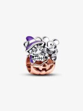 Pandora Mickey Mouse & Minnie Mouse Halloween Pumpkin Charm